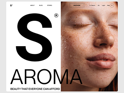 Sisters Aroma: Home Page beauty cosmetics design figma redesign skincare typography ui ux web design web site