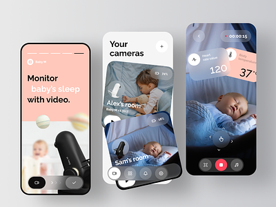 CoozyCare - Seamless Baby Monitoring app baby care child design ios mobile monitor product safety smart track uxdesign