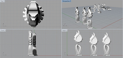 Oil & Petrochemical Award 3d print award design graphic design logo rhino