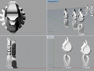 Oil & Petrochemical Award 3d print award design graphic design logo rhino