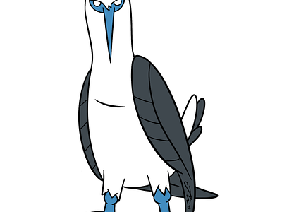 Blue-Footed Booby animal art bird bluefootedbooby cartoon cartooncharacter digitalart digitaldrawing digitalillustration drawing procreate