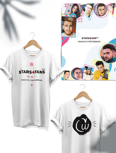 Event Branding - T-shirts and Board to collect Autographs advert advertise branding commercial design event illustration simplicity vector