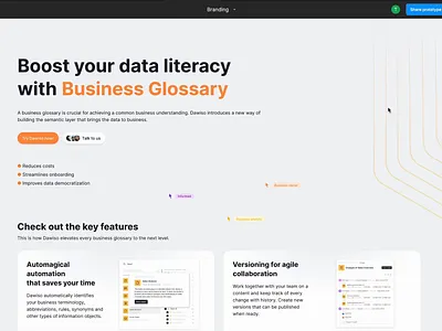 Subpages visual facelift for project Dawiso graphic design ui