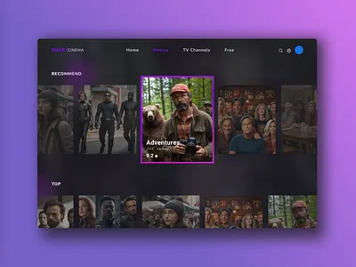 Daily UI 025 : TV App daily ui dailyui dailyui025 dailyui25 figma tv app tv app ui tv app ui design tvapp ui uiux web design