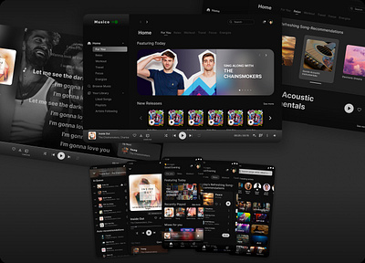 Musico - Online Music Streaming App app design music ui