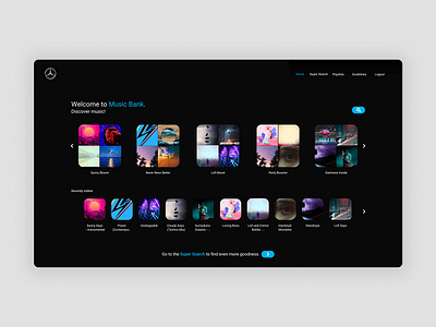 Sonic Space - Music Library app dark mode design graphic design music music library redesign ui ux web design