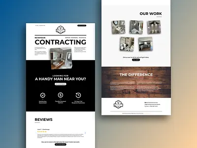 Newman Contracting - Client contractor ui ux design