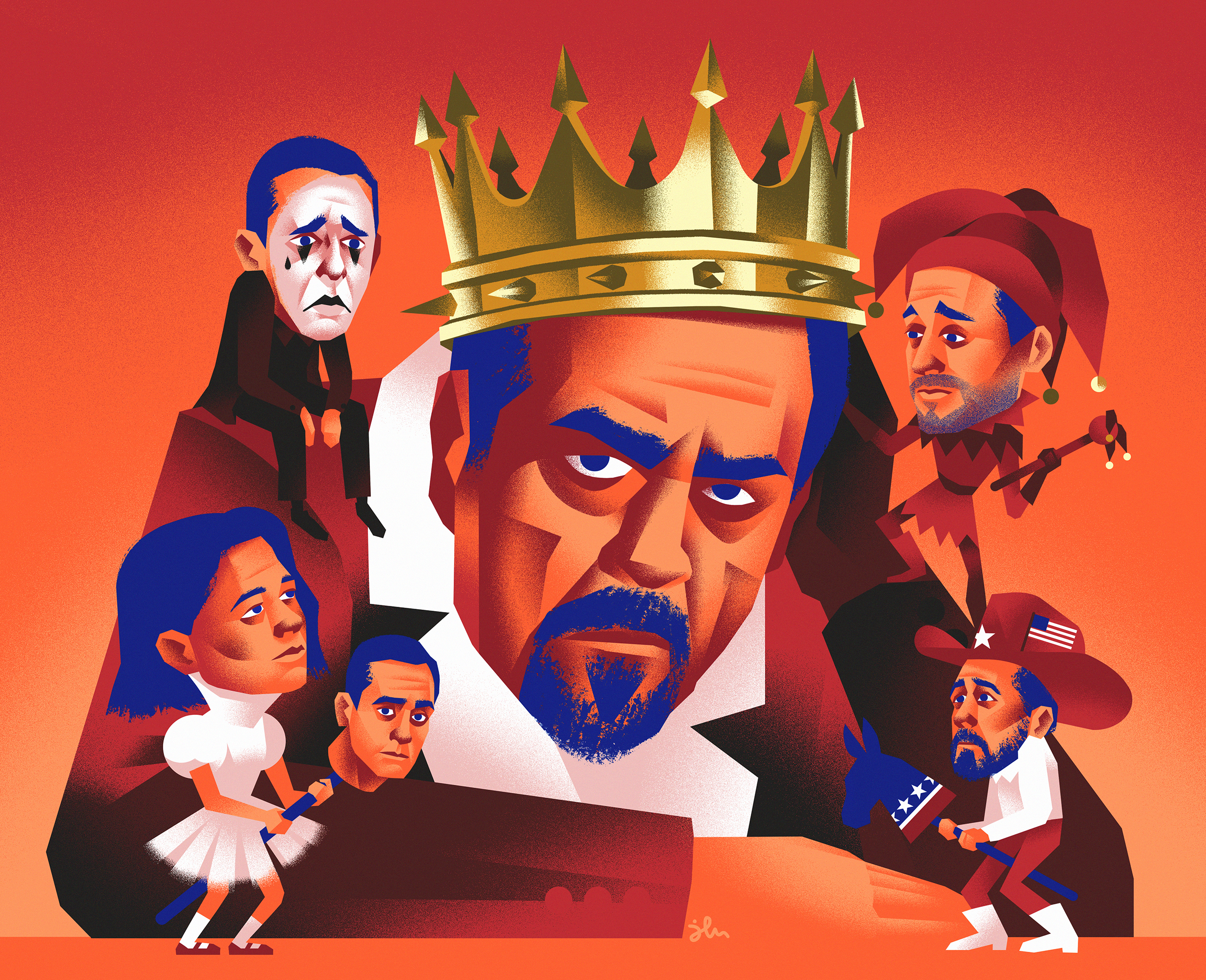 Succession editorial editorialillustration hbo illustration kendall roy logan roy portrait roman roy shiv roy succession tv show