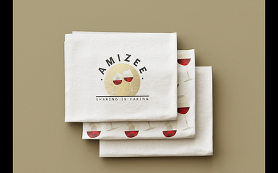 Amizée restaurant mood board design graphic illustration logo moodboard red restaurant