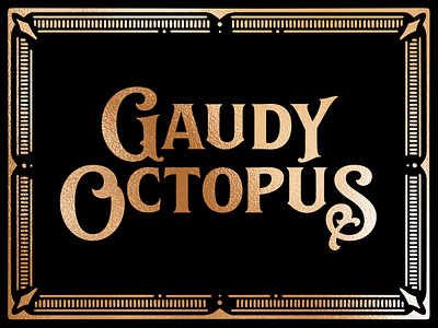 Blackletter Logotype for Gaudy Octopus blackletter brand branding design gothic illustration logo logotype visual identity
