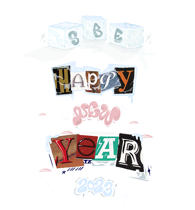 Happy New Year Illustration branding design graphic design illustration logo typography vector