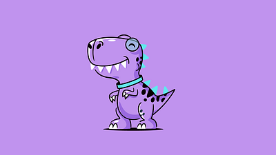 Dad dino character character design dino dinosaur illustration vector