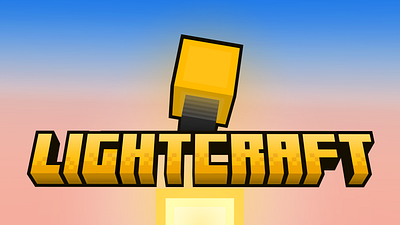 Lightcraft Minecraft Logo 3d banner blockbench branding game logo minecraft pixel server title