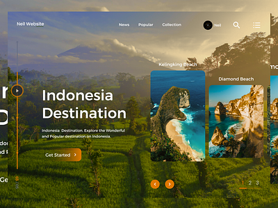 Indonesia Web Design app appdesign bali beach branding design destination illustration indonesia landing page logo nusa penida travel ui uidesign ux uxdesign web web design website design