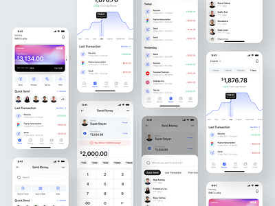 Wang - Finance Mobile App [Send Page] bank banking card coin finance financial fintech mobile money money transfer paypal savings spent statistic stock transactions transfer ui ux wallet