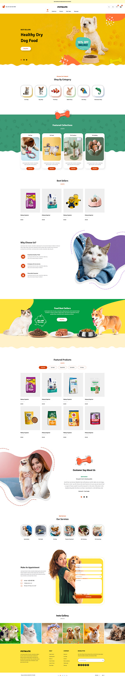 Mate - Pet Shop & Pet Care Shopify Theme design dropshipping shopify shopify store shopify template shopify theme ui web design website design