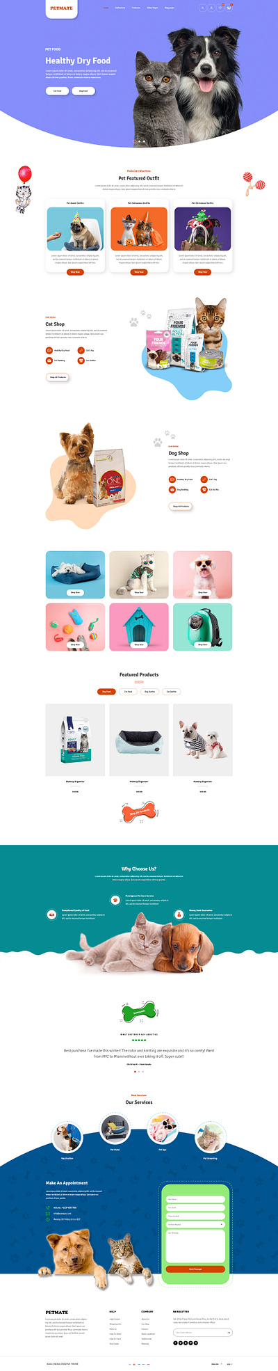 Mate - Pet Shop & Pet Care Shopify Theme design dropshipping illustration shopify shopify store shopify template shopify theme ui web design website design
