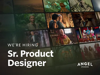 We're Hiring: Sr. Product Designer (ANGEL STUDIOS) angel angel sutdios bitcoin blockchain collectibles digital marketplace hiring nft product design product designer senior sr. designer sr. product designer studios tv were hiring