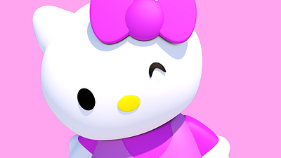 Hello Kitty /ᐠ｡ꞈ｡ᐟ✿\ 3d after effects animation cinema 4d colorful cute design fun graphic design hello kitty illustration motion graphics pastel shapes