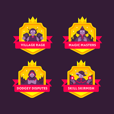 King's League- League Emblems I character design game graphic design icon illustration ui vector