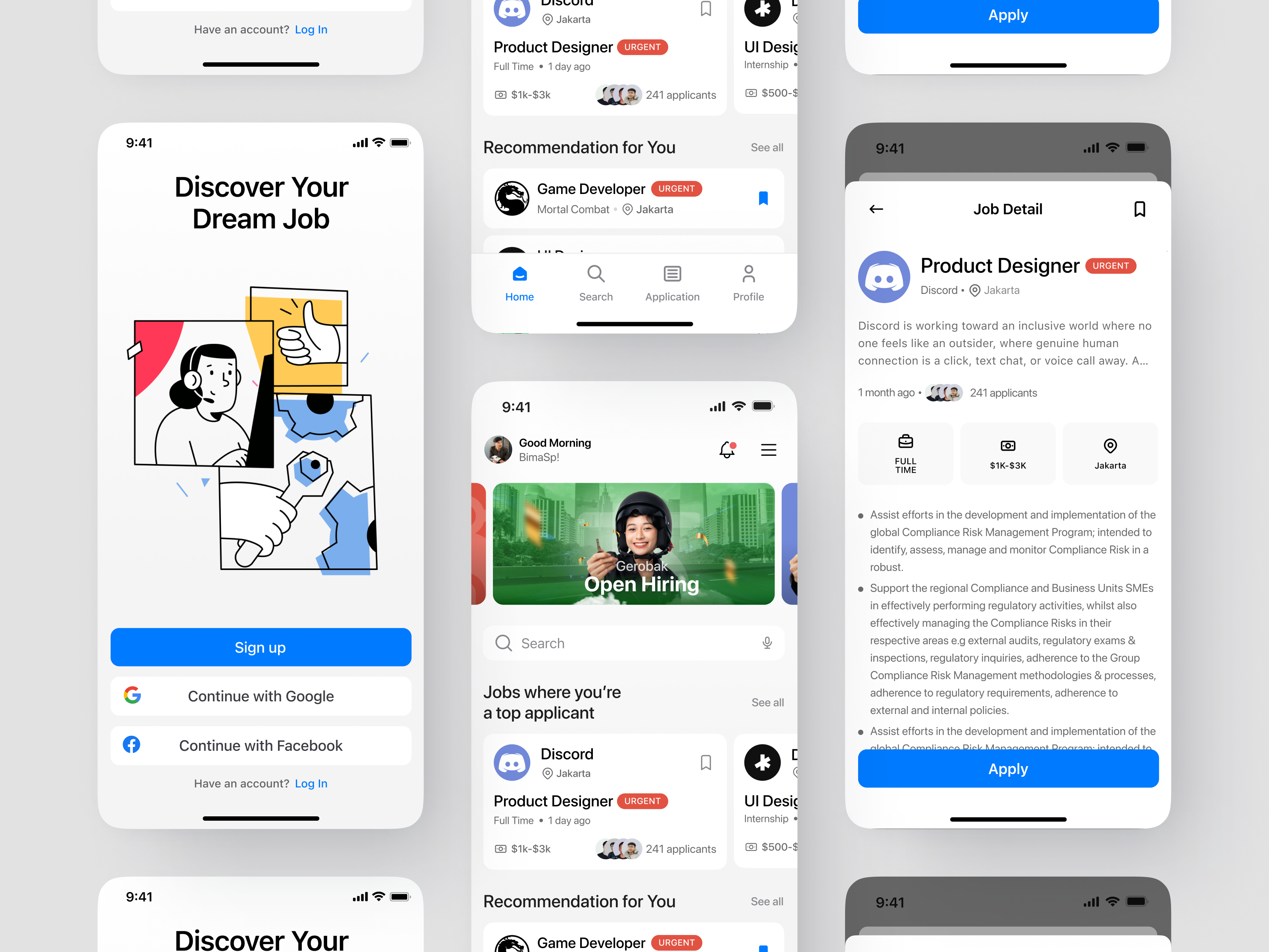 kejra - Job Finder App app app design career design hiring job job board job finder job finder app job platform job portal jobseeker mobile mobile app mobile design recruitment ui uiux ux work