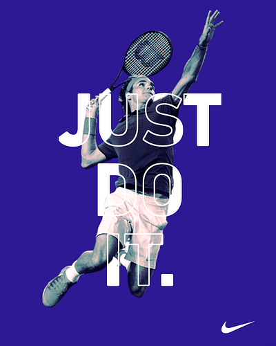 Just Do It - Roger Federer advertising branding design graphic design nike poster poster design sports tennis