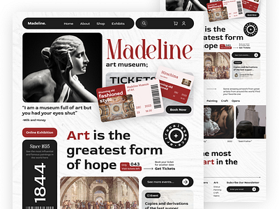 Madeline-Museum design landing page museum ui uiux user experience user interface ux
