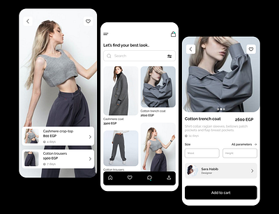 Fashion App Design - UI UX app appdesign design fashion mobile ui uidesign uiux ux