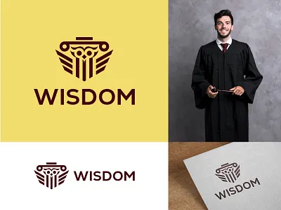 WISDOM LOGO DESIGN TEMPLATE brandidentity branding design graphic design lawfirm lawfirmlogo lawyerlife lawyers legalbranding legaldesign legalexperts legalservices logo logodesign modern logo vector visual logo wisdom