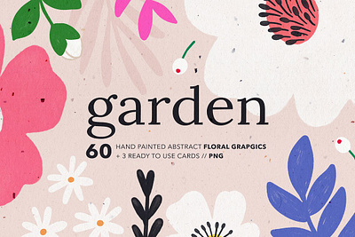 Abstract Garden Flowers and Leaves app branding design graphic design illustration logo typography ui ux vector