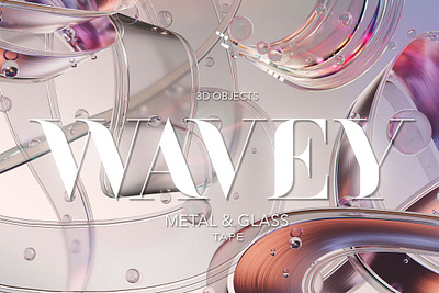 Wavey - 3d metal & glass tape app branding design graphic design illustration logo typography ui ux vector