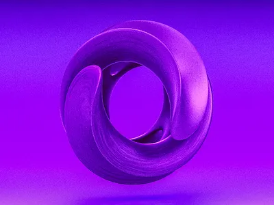 Letter O 3d blender design letter lightning noise photoshop purpple