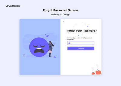 Forgot Password UI Design branding design graphic design illustration typography ui ux vector