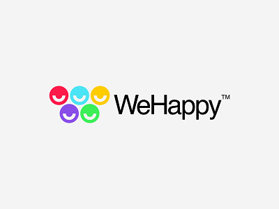 WeHappy™ logo and brand identity design brand identity design branding design happy icon logo logo design logo designer minimal symbol w w lettermark w logo we we happy