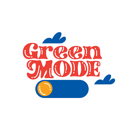 Green mode on! lettering monsoon motion graphics nature rain sticker