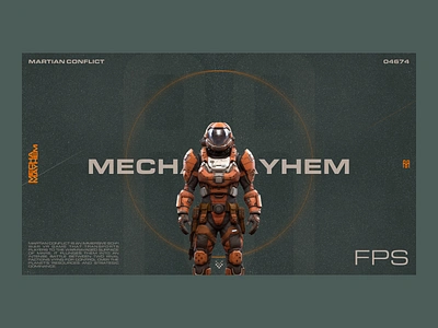 Mecha Mayhem-Martian Conflict alien branding fps futuristic graphic design landing page logo mars metaverse modern sci fi typography ui vr game war game webdesign xr