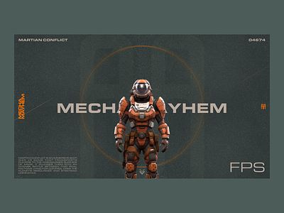 Mecha Mayhem-Martian Conflict alien branding fps futuristic graphic design landing page logo mars metaverse modern sci fi typography ui vr game war game webdesign xr