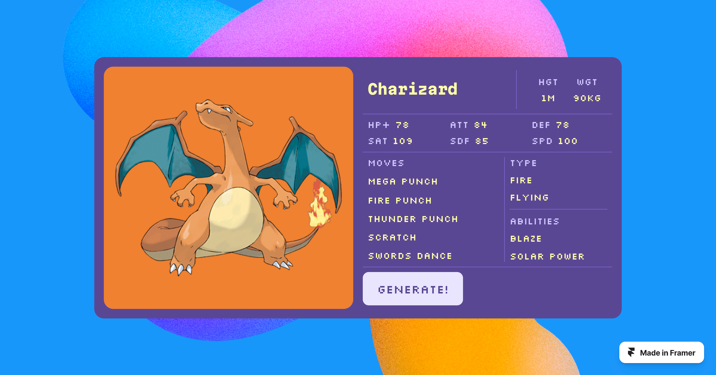 PokéGen – A random Pokémon Generator design graphic design ui visual design