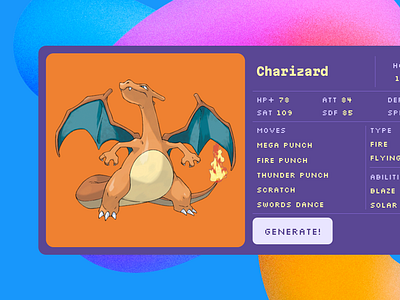 PokéGen – A random Pokémon Generator design graphic design ui visual design