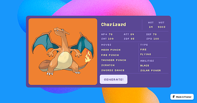 PokéGen – A random Pokémon Generator design graphic design ui visual design