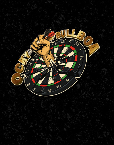 Ocky Bullboa steel dart logo designs badge club dart logo