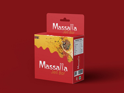 Masala Jell Bar Box design 3d box packaging branding design graphic design illustration packa packaging packaging design product packaging