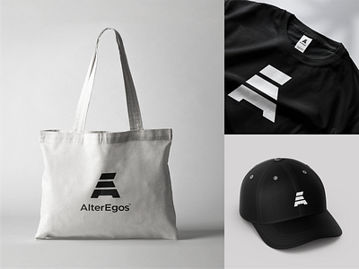 Alter Egos Apparels a monogram ae monogram apparel brand identity branding cap design e monogram graphic design hat logo mark minimalist modern monogram monogram a monogram e simplicity symbol t shirt