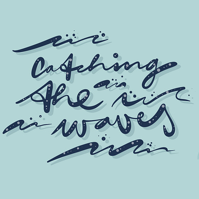 Catching the waves beach branding brushlettering club design friends graphic design illustration kiting lettering logo longboarding ocean procreate sand skateboarding surfing travel typography waves