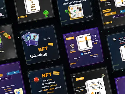 NFT post design creativedesign designinspiration graphic design logo logodesign package design post design social media software box vector