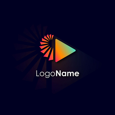 Video Streaming Logo Template brand branding colorful concept dark gradient graphic design identity logo logoconcept modern play streaminglogo streming stylish template ui vector video