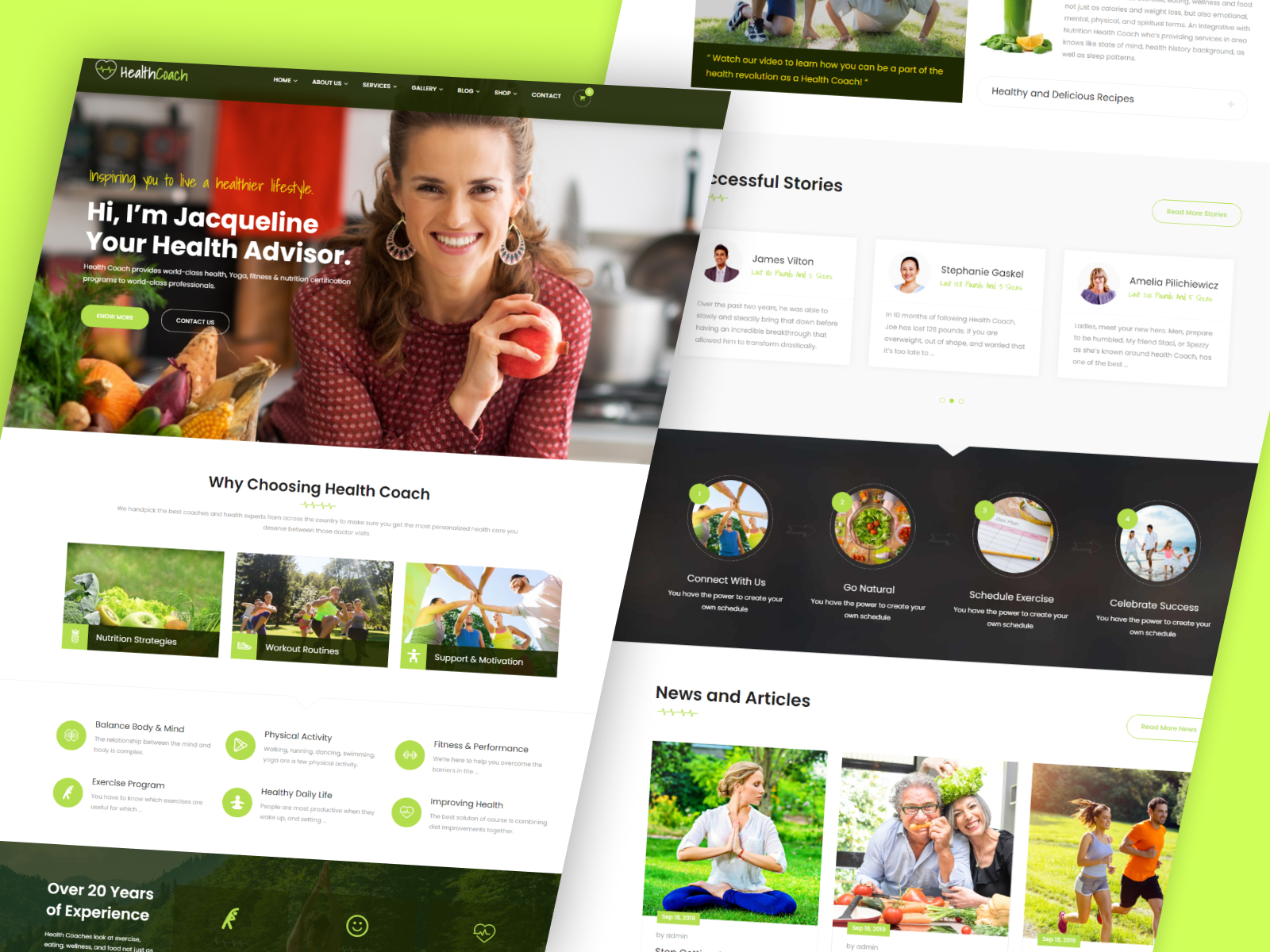 Fit Coach - Health, Yoga And Lifestyle Web Design By Na Vignesh For 