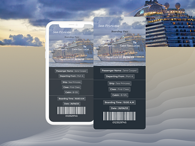 Boarding Pass. typography ui vector