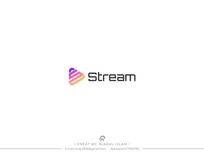 Stream Logo Design (Unused ) best logo brand identity branding graphic design logo logo design logo idea logo maker logofulio logotype play logo stream logo