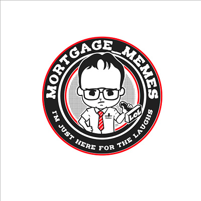 Mortage meme badge character chibi funny illustration logo meme mortage retro